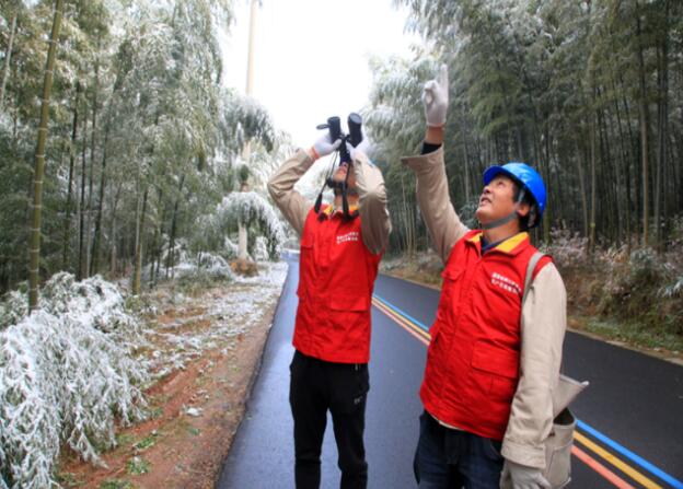 國網(wǎng)溧陽供電積極應對2020年冬天的第一場雪